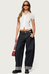 Geena Semi Sheer Button Up Shirt