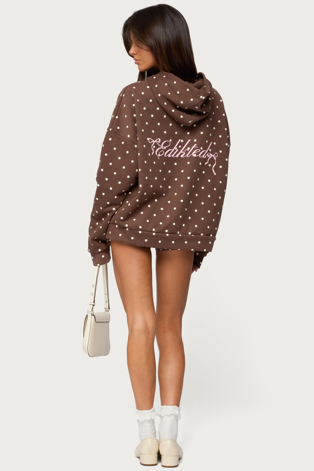 Chelsie Polka Dot Foldover Shorts
