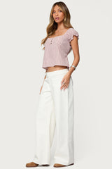 Rhory Pinstripe Babydoll Top