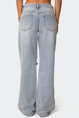 Adam Distressed Low Rise Baggy Jeans