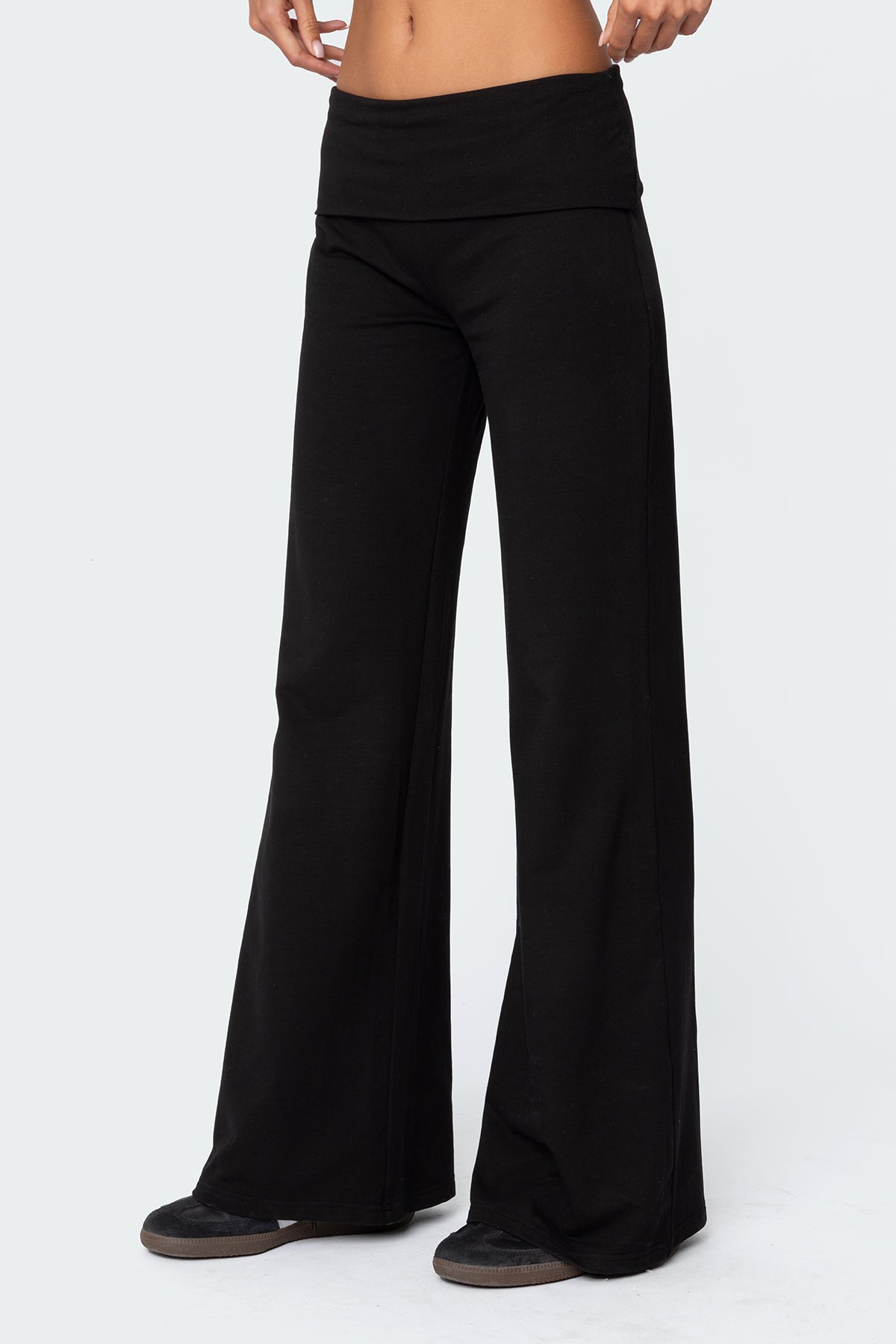 Wide Leg Foldover Pants