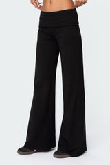 Wide Leg Foldover Pants
