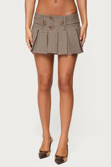 Lockette Plaid Pleated Mini Skort