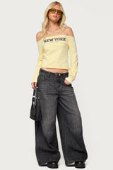 Skater Girl Washed Low Rise Baggy Jeans