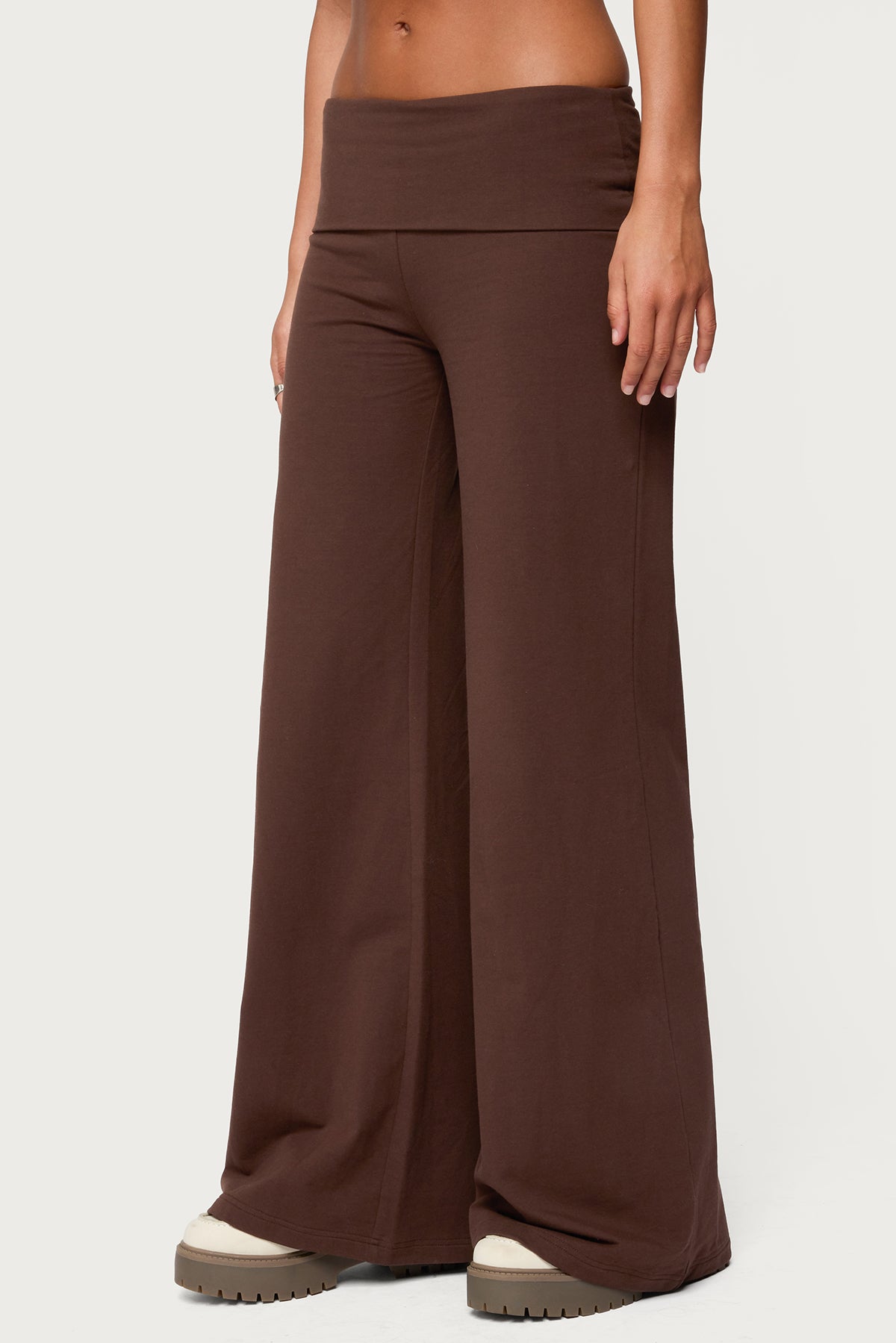 Wide Leg Foldover Pants