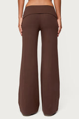 Wide Leg Foldover Pants