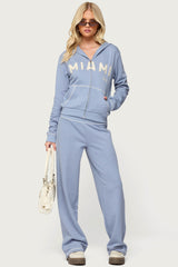 Miami Babe Zip Up Hoodie