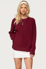 Lavonne Oversized Knit Raglan Sweater