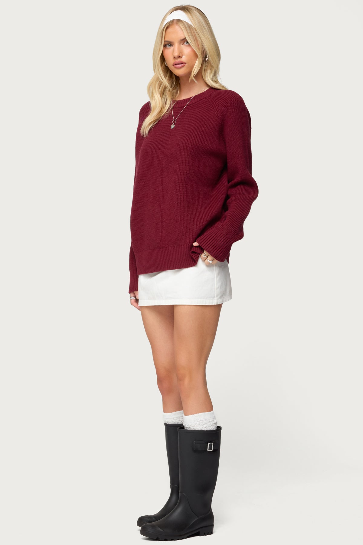 Lavonne Oversized Knit Raglan Sweater