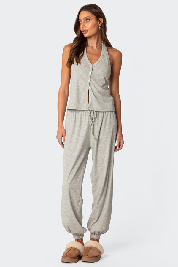 Elysa Waffle Pajama Top