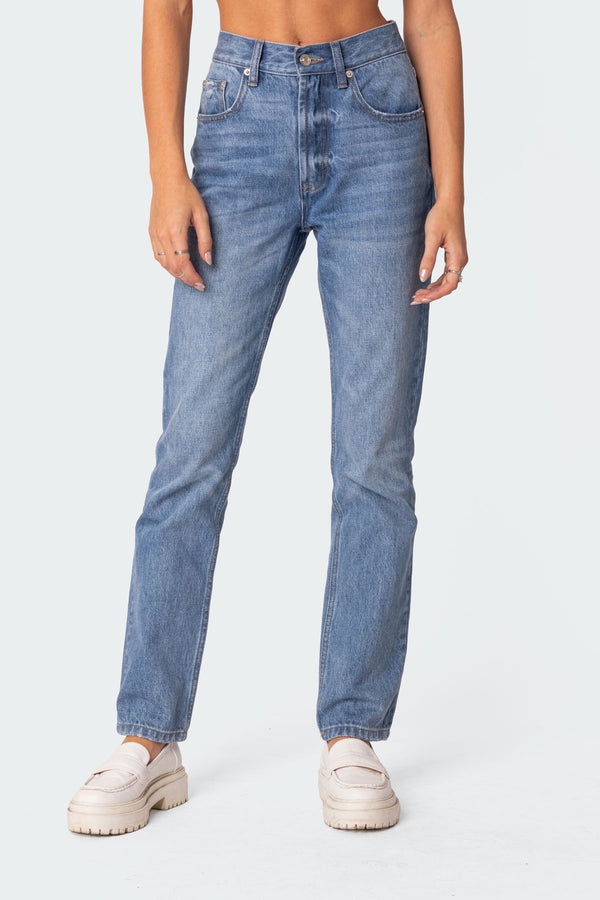 Swift Mid Rise Straight Leg Jeans