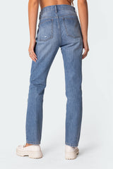 Swift Mid Rise Straight Leg Jeans