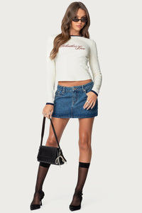 Chiara Denim Micro Skirt
