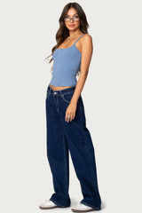 Striped Henley Tank Top