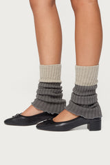 Bundled Babe Contrast Ribbed Leg Warmers
