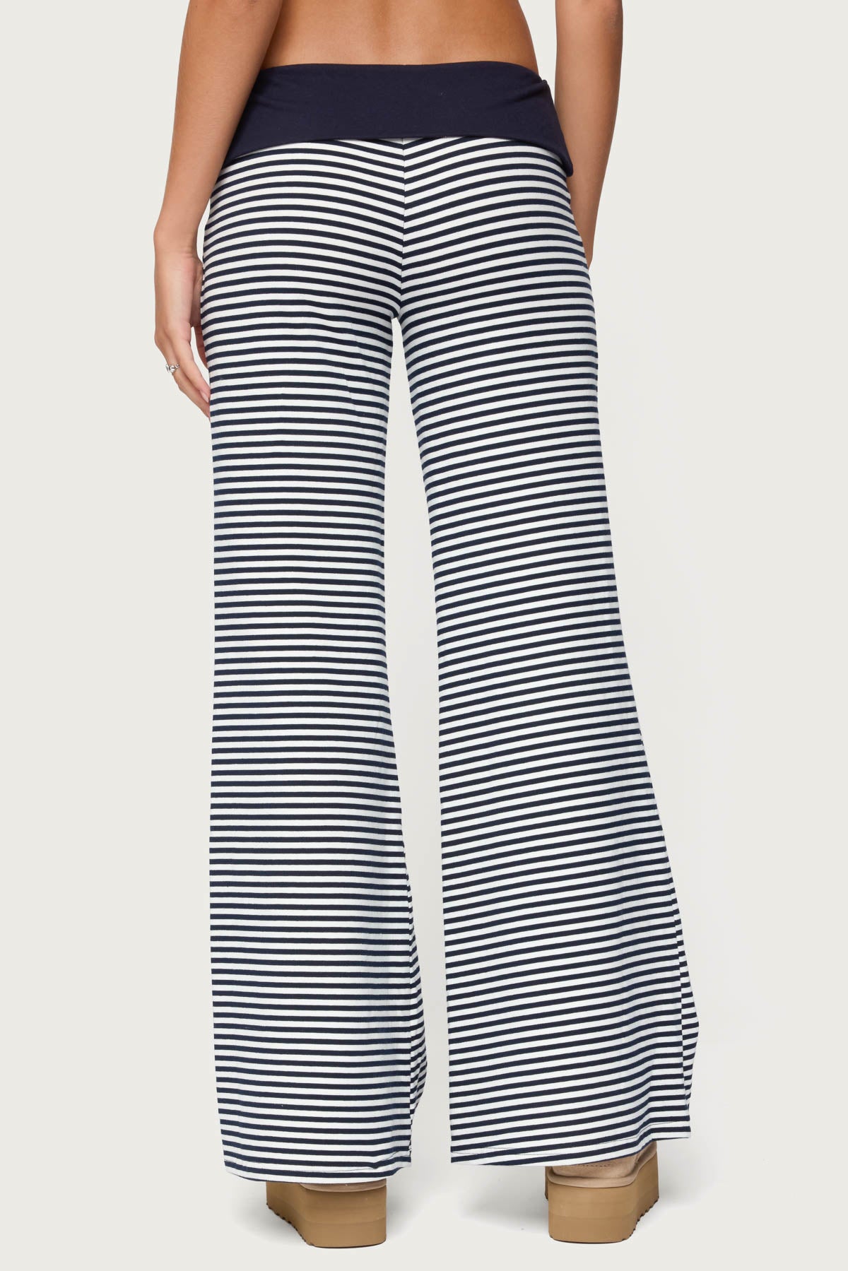 Meggy Striped Fold Over Pants