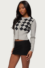 Noya Argyle Knit Cardigan