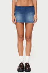 Archie Stretchy Denim Mini Skort