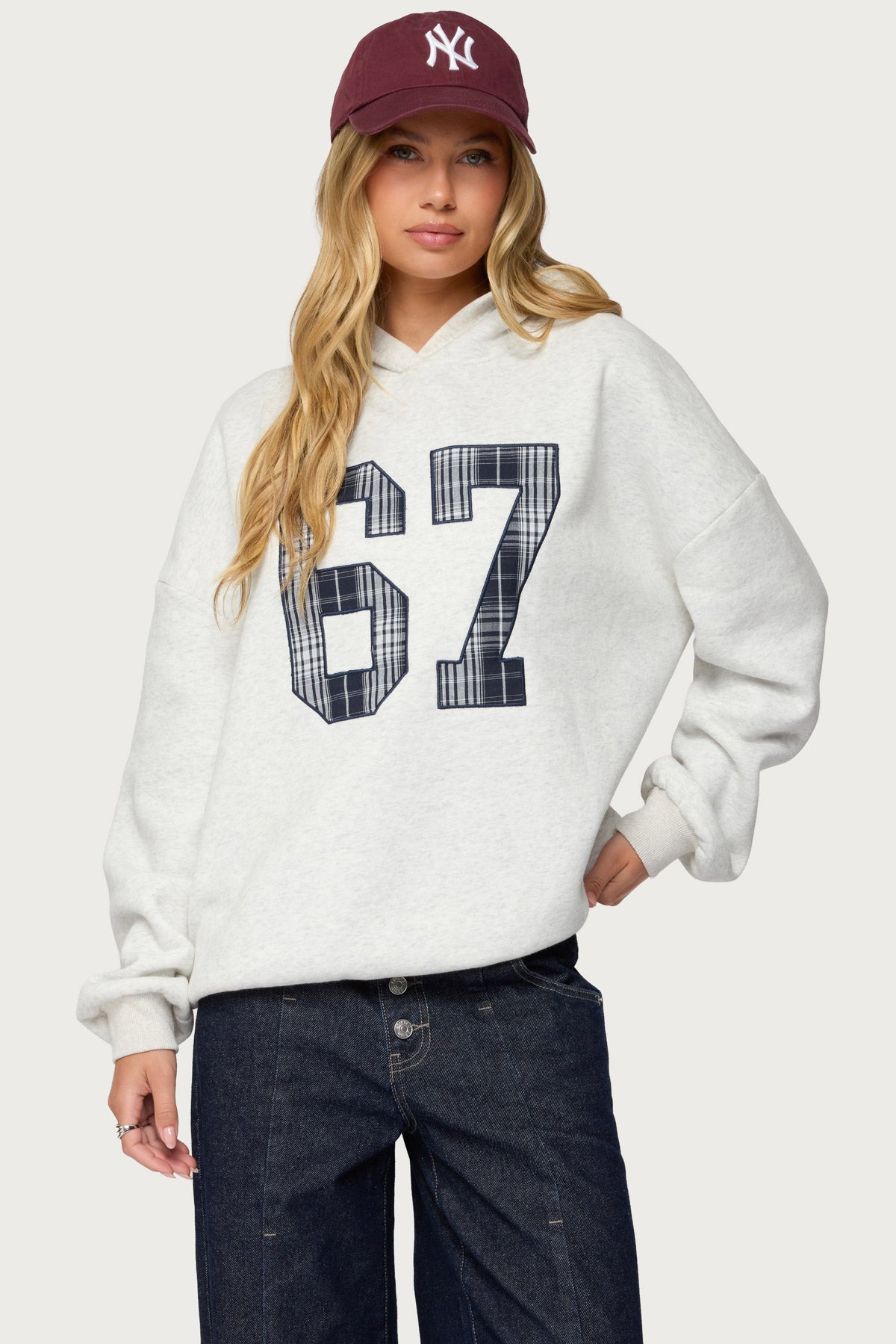 Gali Plaid 67 Oversized Hoodie