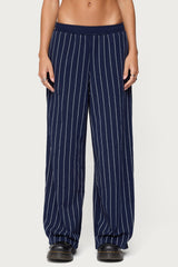 Mercer Pinstripe Wide Leg Sweatpants