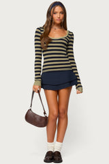 Rainey Striped Long Sleeve Top