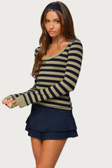 Rainey Striped Long Sleeve Top