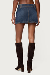 Tory Western Denim Mini Skirt