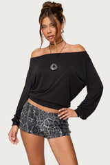 Nannie Off Shoulder Oversized Top