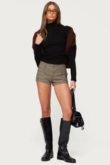 Saskia Fitted Ribbed Turtle Neck Top