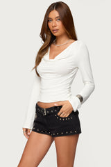 Marilla Cowl Neck Long Sleeve Top