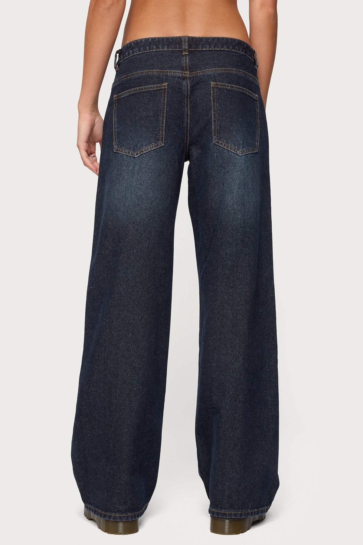 Raelynn Washed Low Rise Baggy Jeans