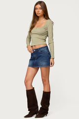 Mora Lace Trim Ribbed T Shirt