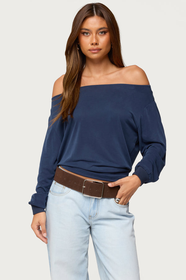 Nannie Off Shoulder Oversized Top