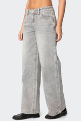 Magda Acid Wash Low Rise Baggy Jeans