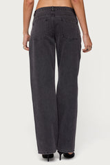 Rossa Beaded Low Rise Baggy Jeans