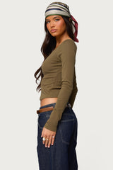Rion Asymmetric Long Sleeve Top
