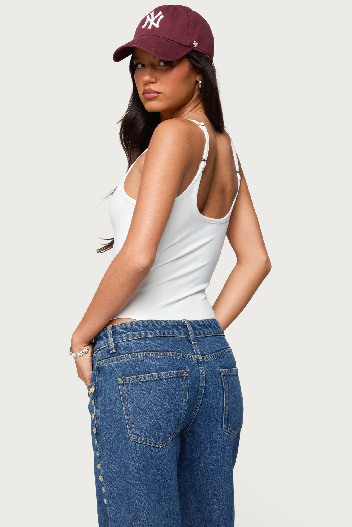 Teaghan V Neck Fitted Bodysuit