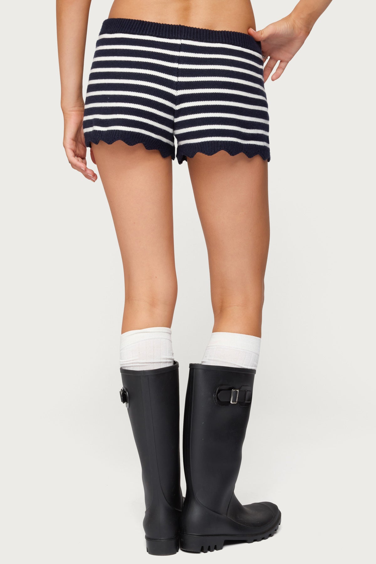 Soren Contrast Striped Knit Shorts