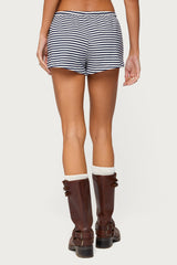 Jainee Striped Drawstring Shorts