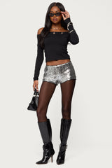 Shauna Sequin Micro Shorts