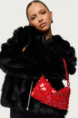 Glam Sequin & Bead Flower Bag