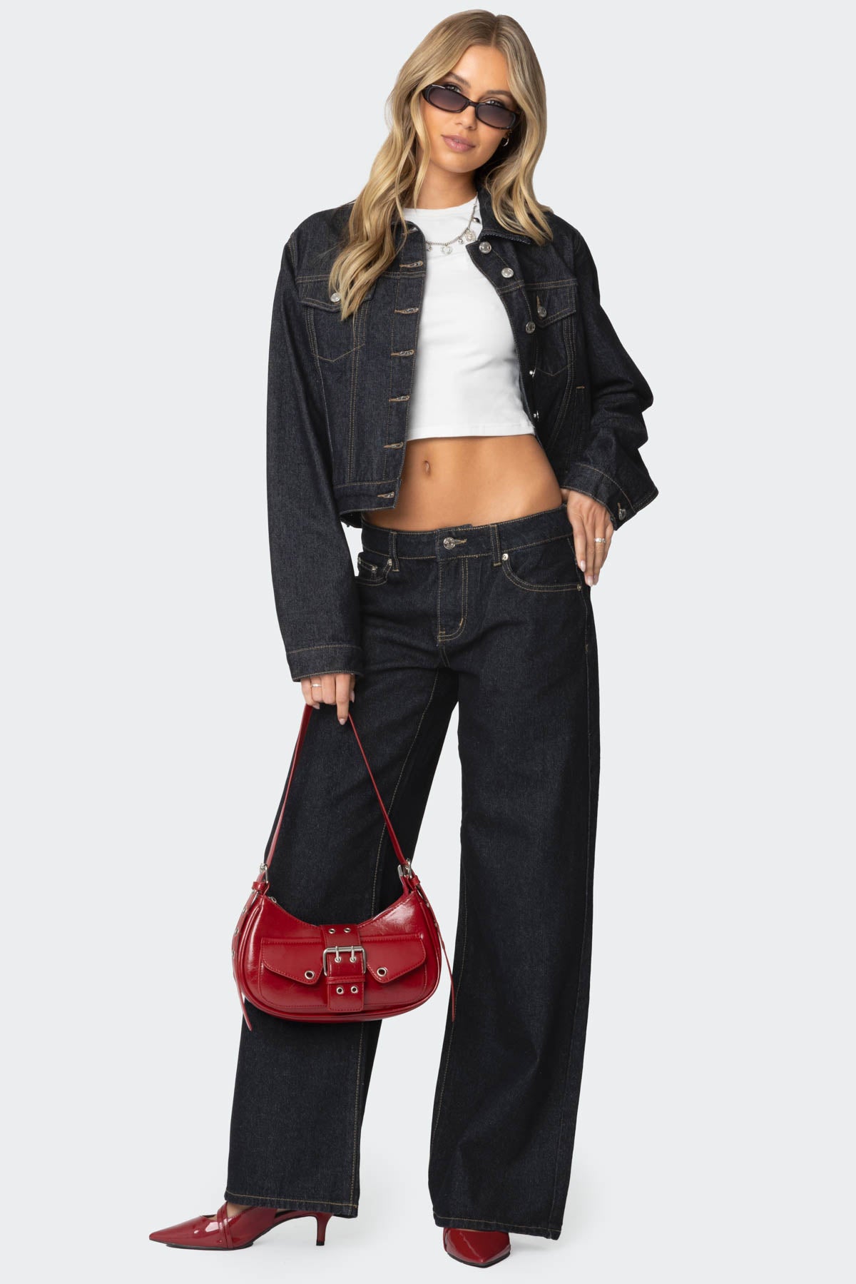 Raelynn Washed Low Rise Baggy Jeans
