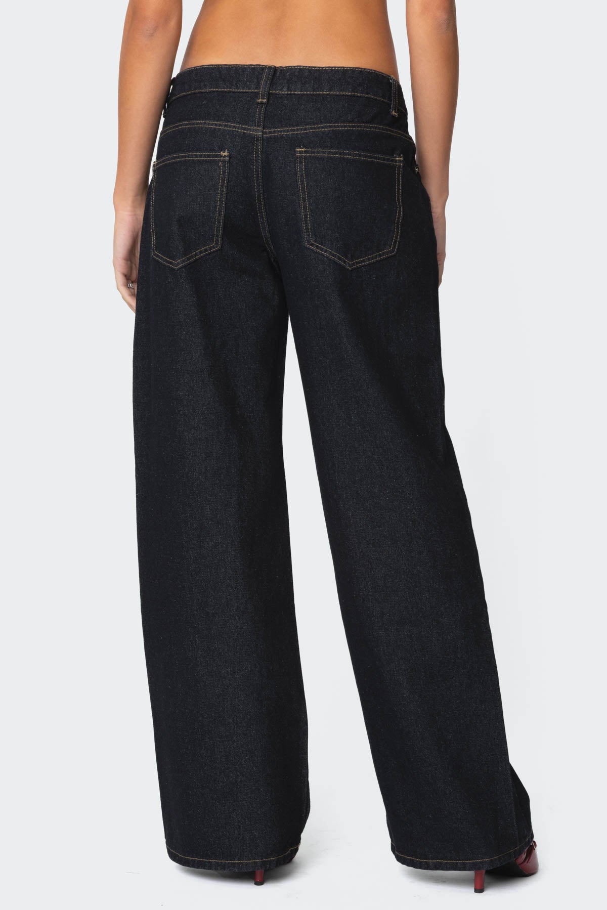 Raelynn Washed Low Rise Baggy Jeans