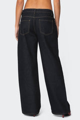 Raelynn Washed Low Rise Baggy Jeans