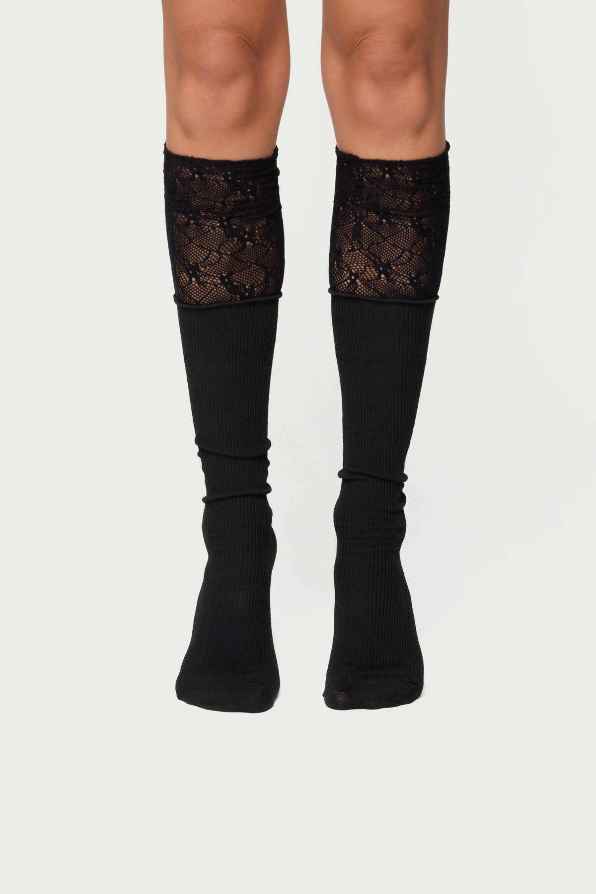Lacey Layered Knee High Socks