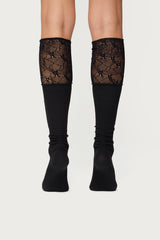 Lacey Layered Knee High Socks
