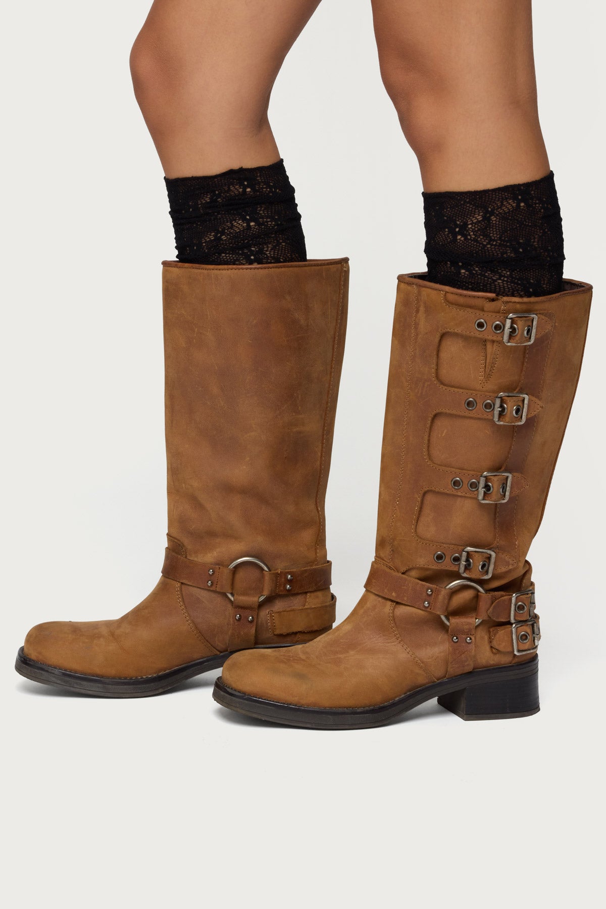 Lacey Layered Knee High Socks