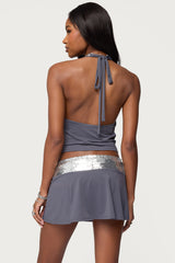 Briella Cowl Neck Halter Top