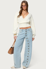 Adison Button Low Rise Baggy Jeans