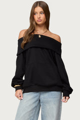 Ashlee Oversized Foldover Sweatshirt